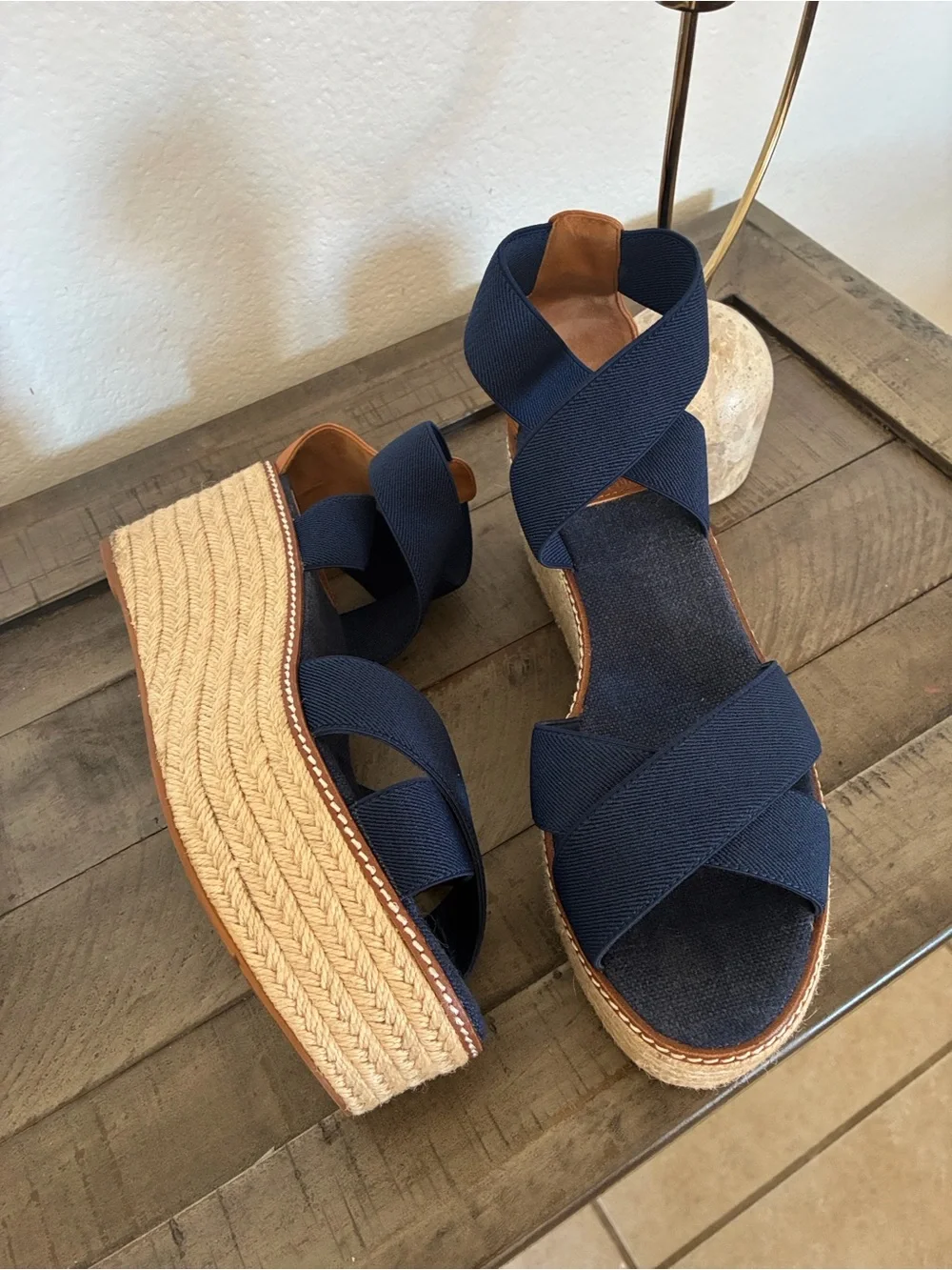 Tory Burch Frieda Espadrille Platform Sandals SZ 9